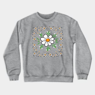 daisy flower blossoms daisies flower pattern bloom Crewneck Sweatshirt